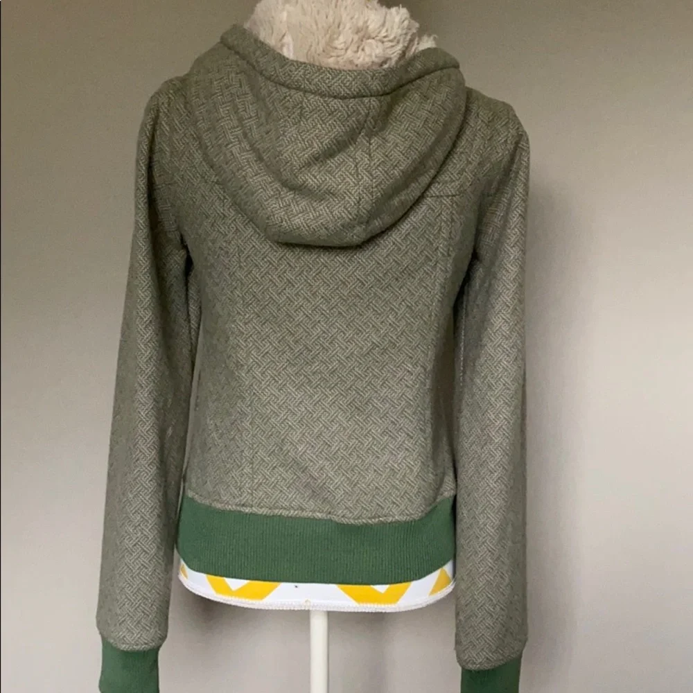 Rubbish Green Tweed Wool Coat (Nordstrom) - Picture 2 of 6